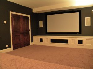 Home theater in Downers Grove Basement Finishing project